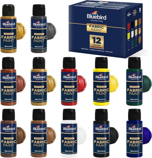Fabric Paint 100ml - Set of 12