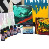 Acrylic Pouring Paint Pre-mixed – 100 ml – Set of 6 Primary