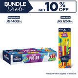Kids Poster Paints 25ml Set of 12 + Kids paint brush Set of 4 Bundle