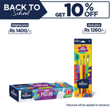 Kids Poster Paints 25ml Set of 12 + Kids paint brush Set of 4 Bundle