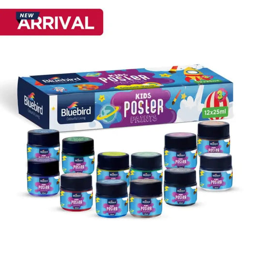 Kids Poster Paints School Pack - 25 ml - Set of 12