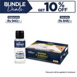 Fabric Binder 100ml + Fabric Paints 25ml Set of 6 (Primary)