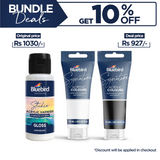 Studio Acrylic Varnish Gloss 100 ml + Signature Acrylic Tube 75ml White + Signature Acrylic Tube 75ml Lamp Black