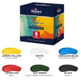 Studio Acrylic Colours - 100 ml - Set of 6 Primary Shades