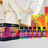 Studio Acrylic Colours - 100 ml - Set of 6 Neon Shades
