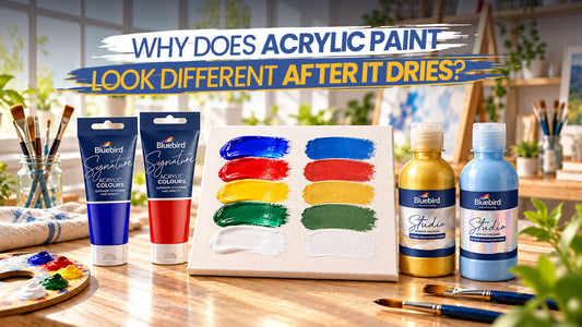why acrylic paint looks different after drying