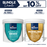 Acrylic Gesso 800gm + Modeling Paste 800gm Bundle