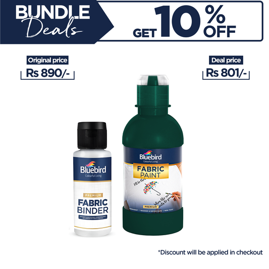 Fabric Paint 250ml + Fabric Binder 100ml Bundle