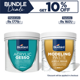 Acrylic Gesso 600gm + Modeling Paste 800gm Bundle