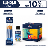 Studio Acrylic Colours - 100 ml - Set of 6 Primary Shades + Retarder Medium 100ml + Value Art Brush