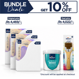 Acrylic Gesso 800gm + Gesso Brush Set of 3 + Signature Stretch Canvas - Pack of 4 (11x14, 9x12, 5x7 x 2)