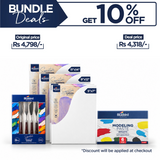 Coloured Modeling Paste - Primary Shades + Signature Stretch Canvas - Pack of 4 - 11x14, 9x12, 5x7 (2) + Palette Knife Set of 6