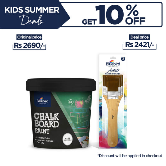 Wall Chalkboard Paint 500ml + Gesso brush Set of 3