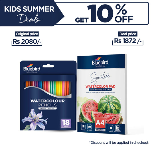 Watercolor Pencil Set + Signature Water Color Pad