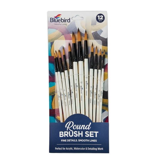 Blubird Round Brush - Set of 12